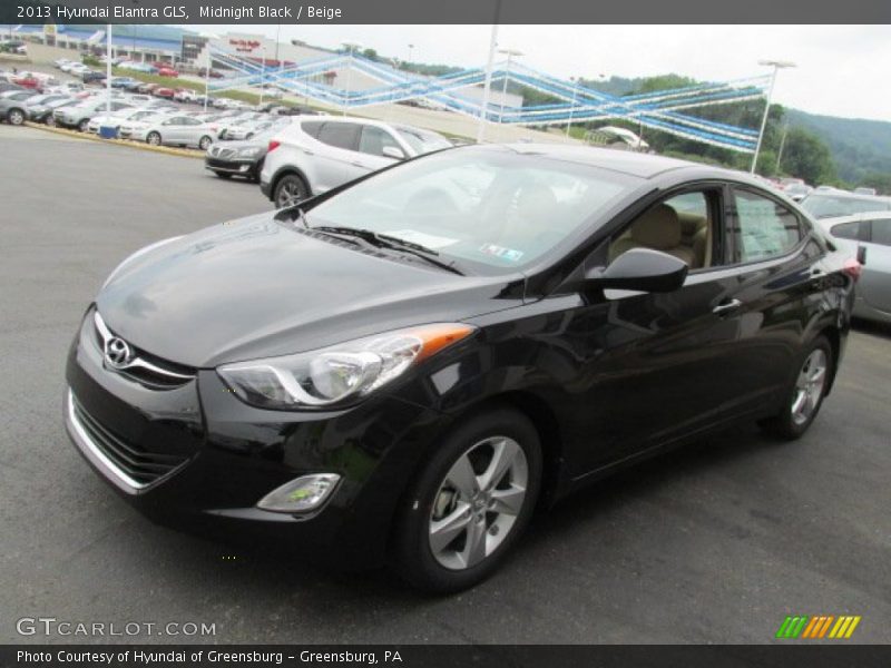 Midnight Black / Beige 2013 Hyundai Elantra GLS