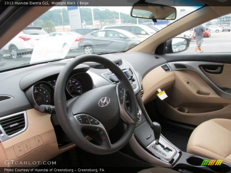 Midnight Black / Beige 2013 Hyundai Elantra GLS