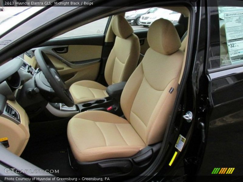 Midnight Black / Beige 2013 Hyundai Elantra GLS