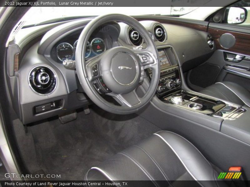 Lunar Grey Metallic / Jet/Ivory 2012 Jaguar XJ XJL Portfolio