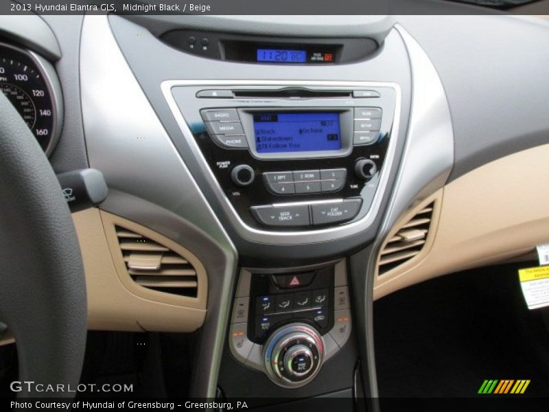 Midnight Black / Beige 2013 Hyundai Elantra GLS