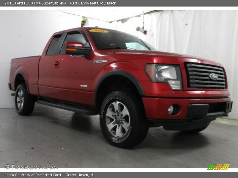 Red Candy Metallic / Black 2011 Ford F150 FX4 SuperCab 4x4