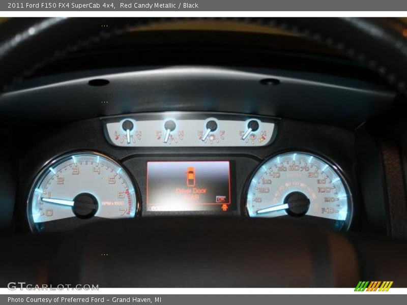 Red Candy Metallic / Black 2011 Ford F150 FX4 SuperCab 4x4