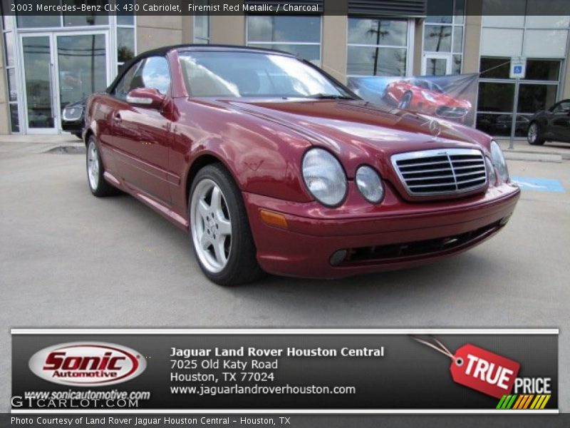 Firemist Red Metallic / Charcoal 2003 Mercedes-Benz CLK 430 Cabriolet