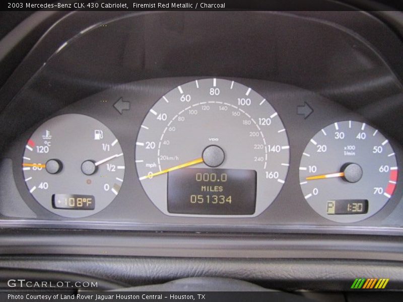  2003 CLK 430 Cabriolet 430 Cabriolet Gauges