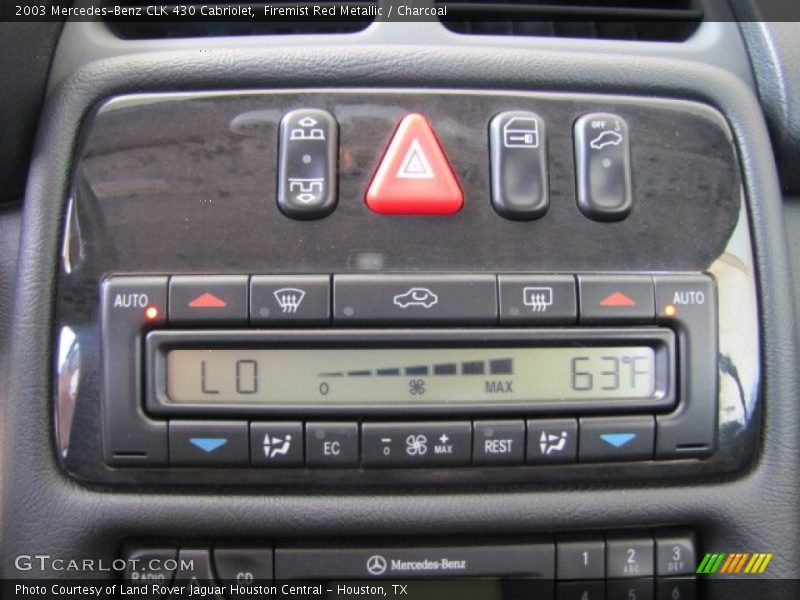 Controls of 2003 CLK 430 Cabriolet