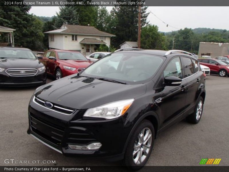 Tuxedo Black / Medium Light Stone 2014 Ford Escape Titanium 1.6L EcoBoost 4WD