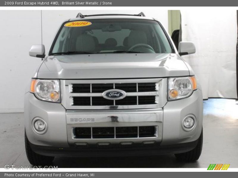 Brilliant Silver Metallic / Stone 2009 Ford Escape Hybrid 4WD