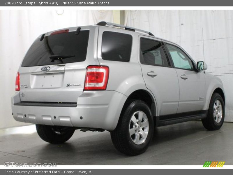 Brilliant Silver Metallic / Stone 2009 Ford Escape Hybrid 4WD