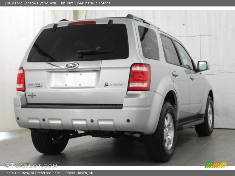 Brilliant Silver Metallic / Stone 2009 Ford Escape Hybrid 4WD