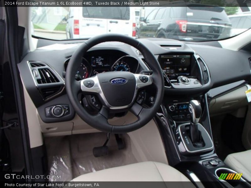 Tuxedo Black / Medium Light Stone 2014 Ford Escape Titanium 1.6L EcoBoost 4WD