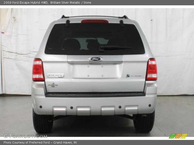 Brilliant Silver Metallic / Stone 2009 Ford Escape Hybrid 4WD