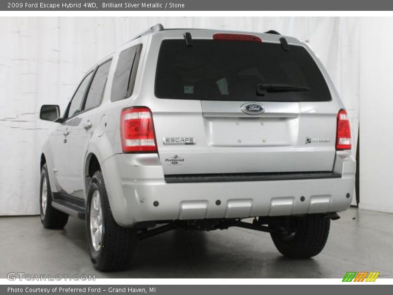 Brilliant Silver Metallic / Stone 2009 Ford Escape Hybrid 4WD