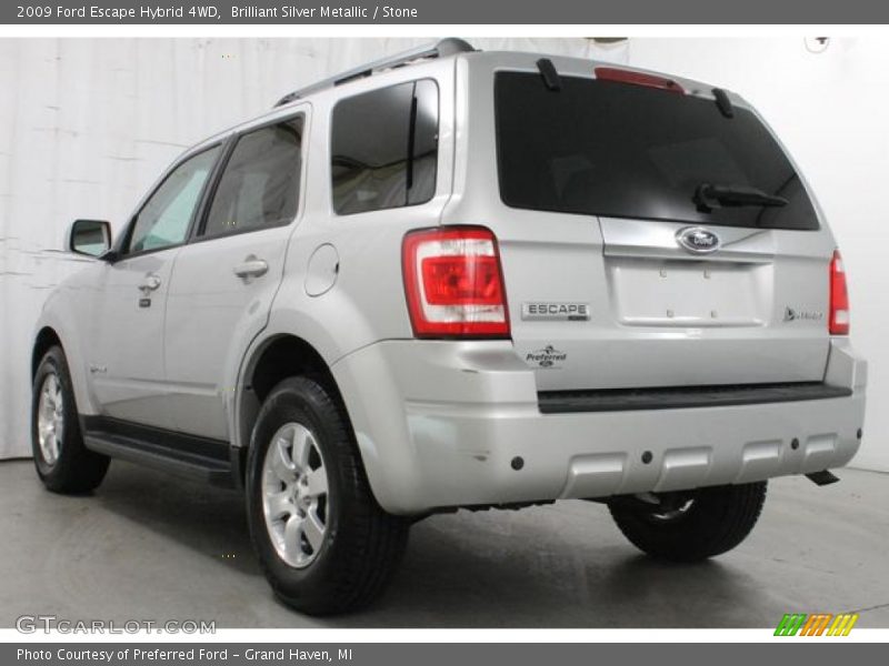 Brilliant Silver Metallic / Stone 2009 Ford Escape Hybrid 4WD