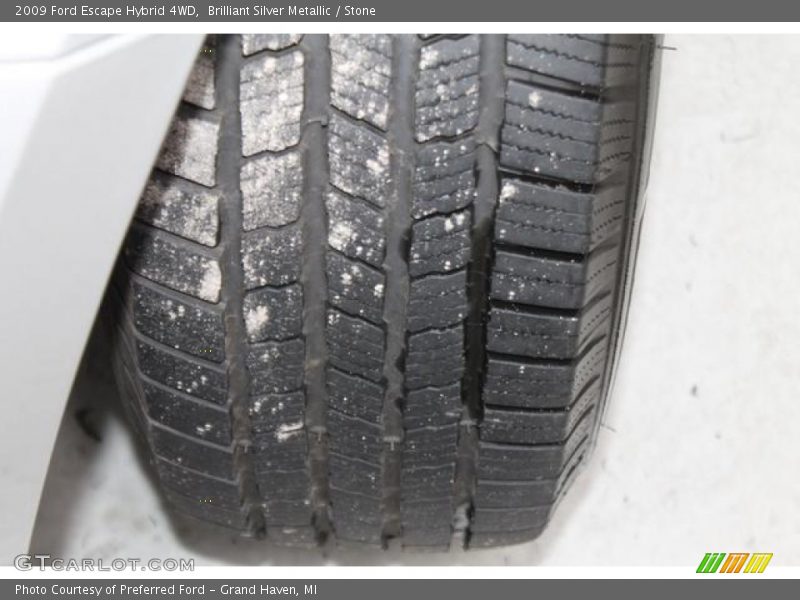 Brilliant Silver Metallic / Stone 2009 Ford Escape Hybrid 4WD
