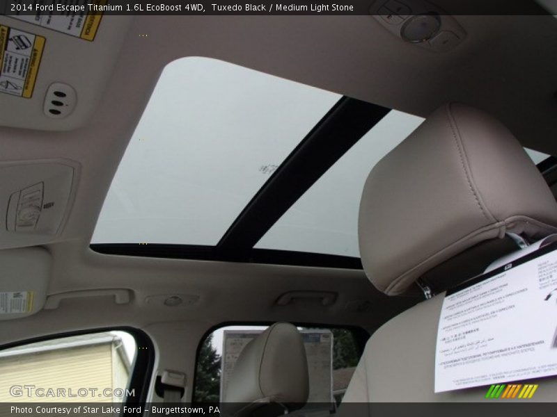Tuxedo Black / Medium Light Stone 2014 Ford Escape Titanium 1.6L EcoBoost 4WD