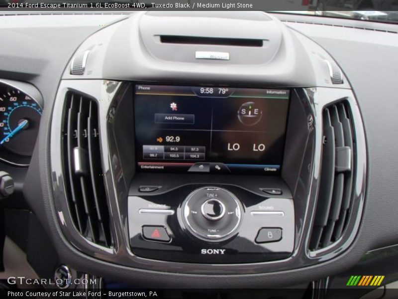 Tuxedo Black / Medium Light Stone 2014 Ford Escape Titanium 1.6L EcoBoost 4WD