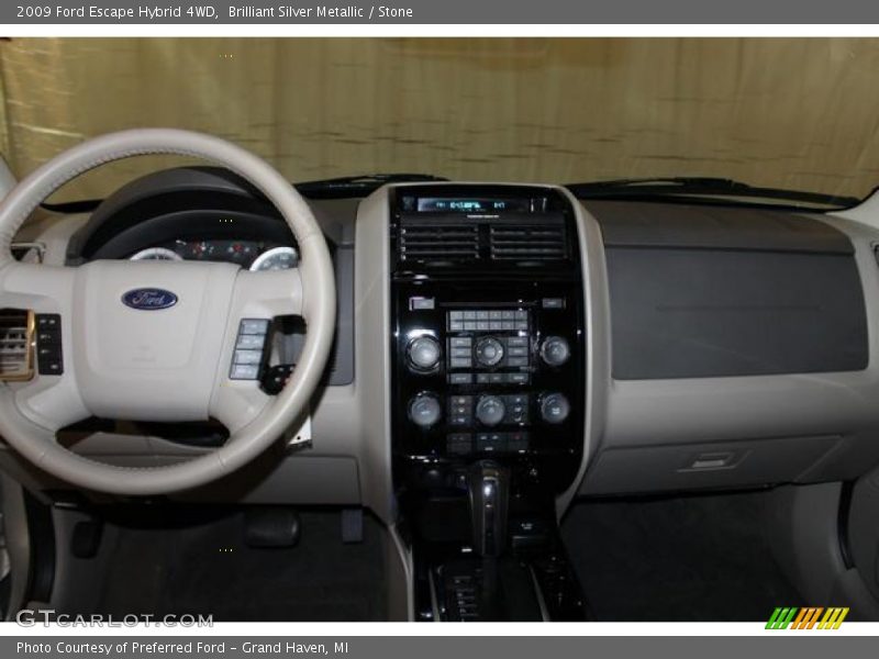 Brilliant Silver Metallic / Stone 2009 Ford Escape Hybrid 4WD