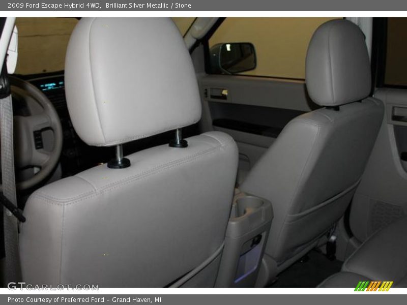 Brilliant Silver Metallic / Stone 2009 Ford Escape Hybrid 4WD