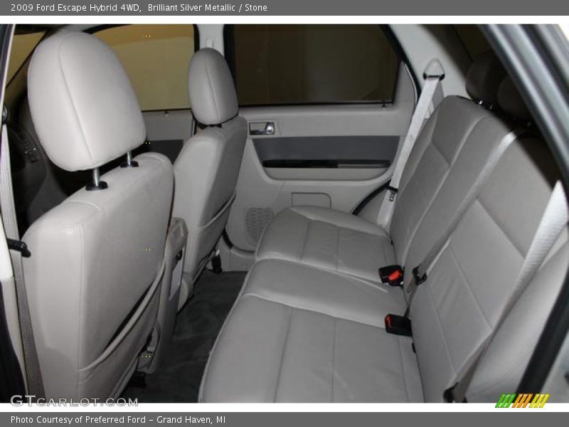 Brilliant Silver Metallic / Stone 2009 Ford Escape Hybrid 4WD