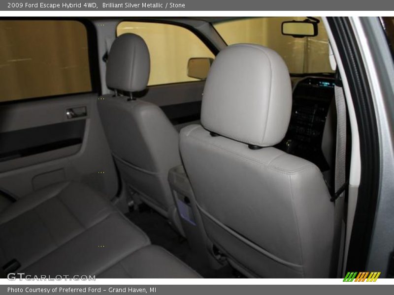 Brilliant Silver Metallic / Stone 2009 Ford Escape Hybrid 4WD