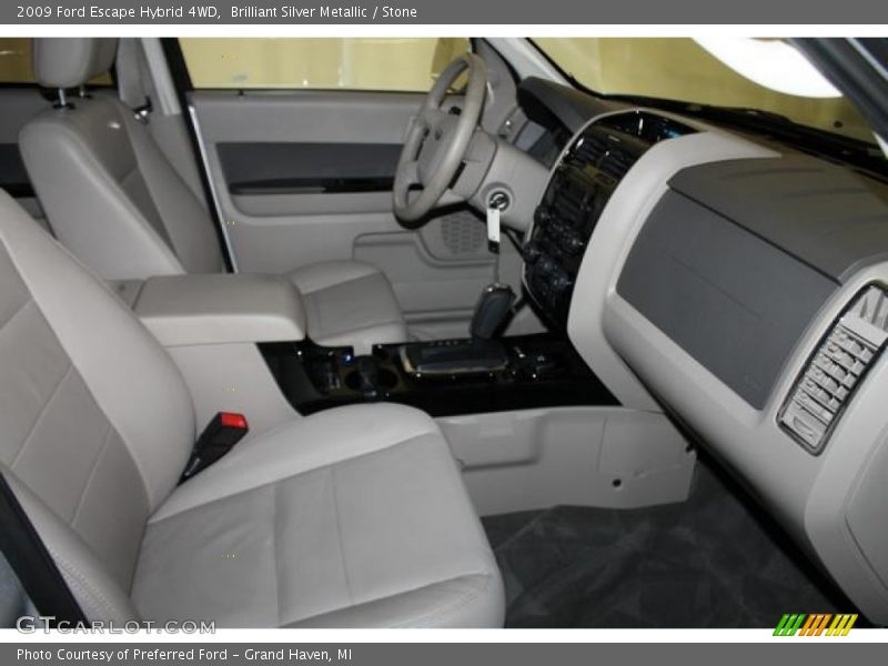 Brilliant Silver Metallic / Stone 2009 Ford Escape Hybrid 4WD