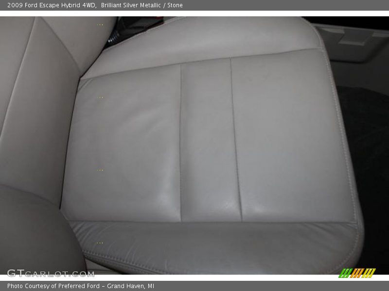Brilliant Silver Metallic / Stone 2009 Ford Escape Hybrid 4WD