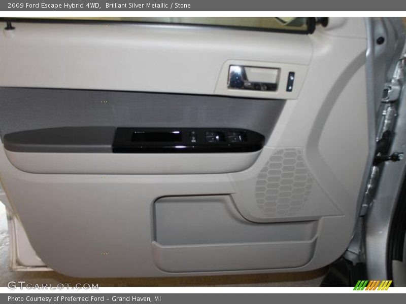 Brilliant Silver Metallic / Stone 2009 Ford Escape Hybrid 4WD