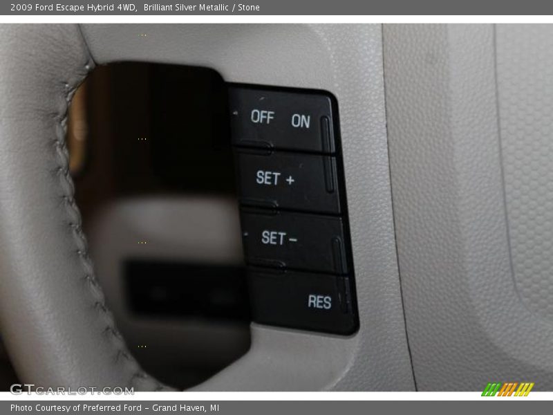 Brilliant Silver Metallic / Stone 2009 Ford Escape Hybrid 4WD