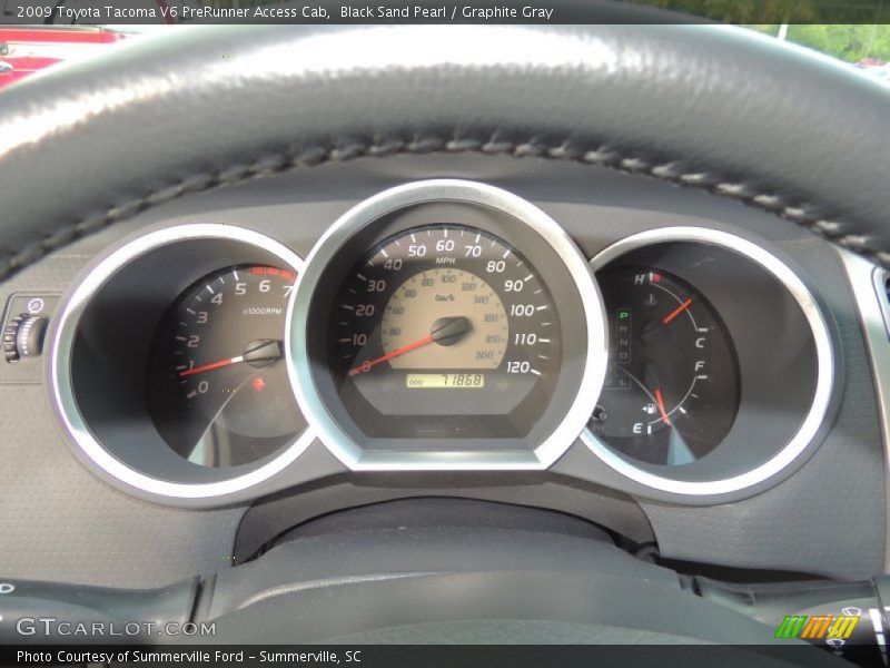 Black Sand Pearl / Graphite Gray 2009 Toyota Tacoma V6 PreRunner Access Cab