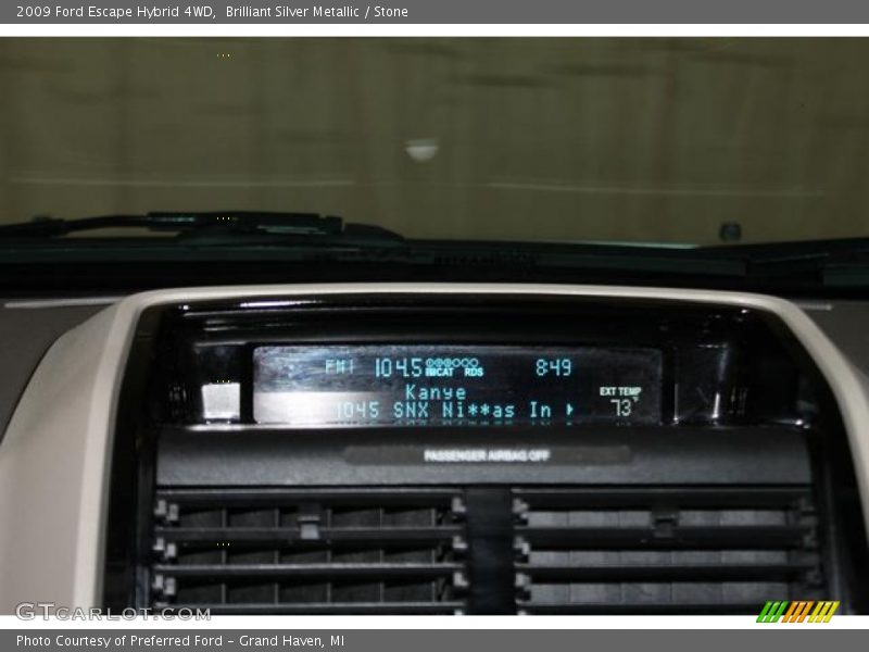 Brilliant Silver Metallic / Stone 2009 Ford Escape Hybrid 4WD