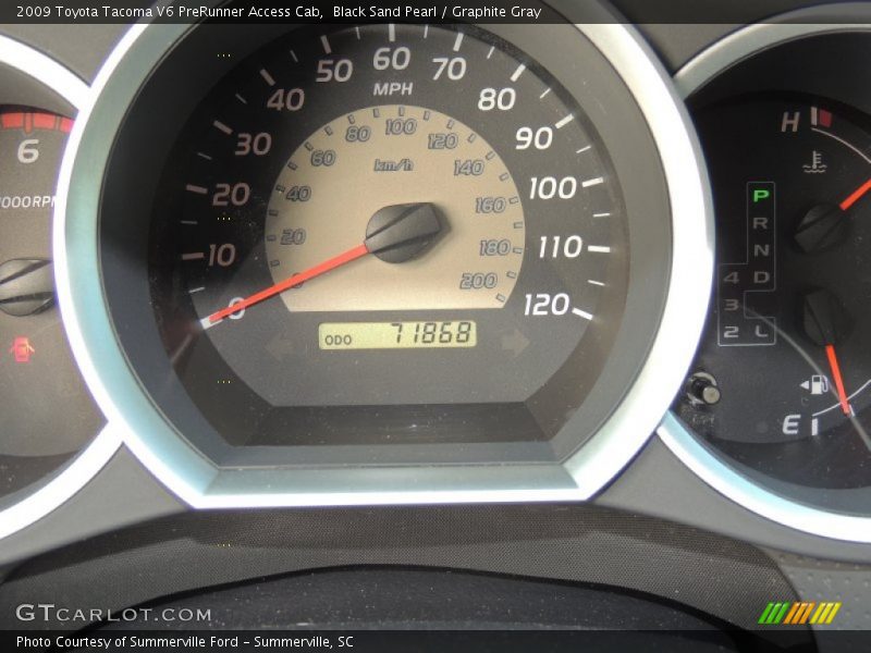 Black Sand Pearl / Graphite Gray 2009 Toyota Tacoma V6 PreRunner Access Cab
