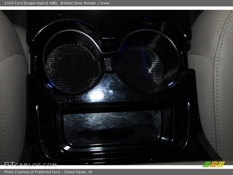 Brilliant Silver Metallic / Stone 2009 Ford Escape Hybrid 4WD