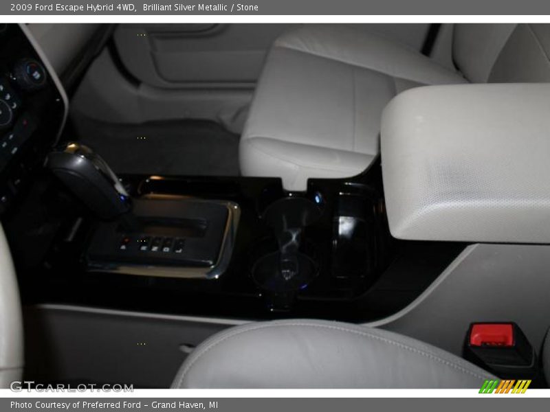 Brilliant Silver Metallic / Stone 2009 Ford Escape Hybrid 4WD