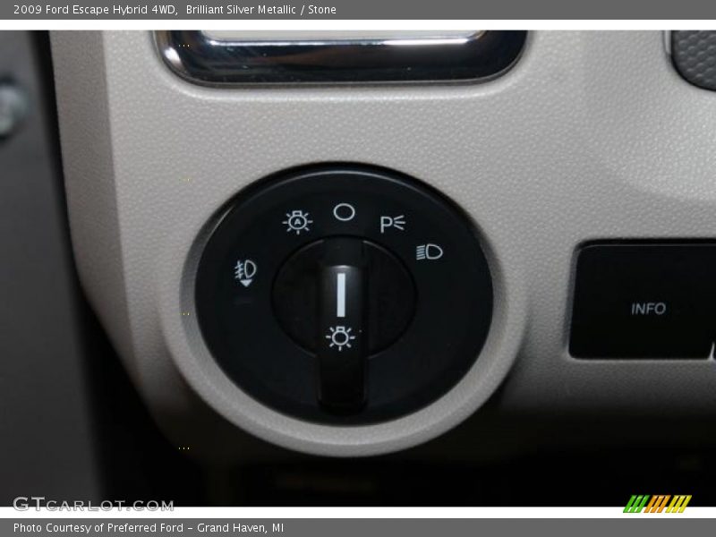 Brilliant Silver Metallic / Stone 2009 Ford Escape Hybrid 4WD