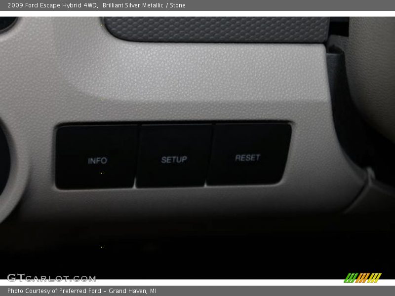 Brilliant Silver Metallic / Stone 2009 Ford Escape Hybrid 4WD