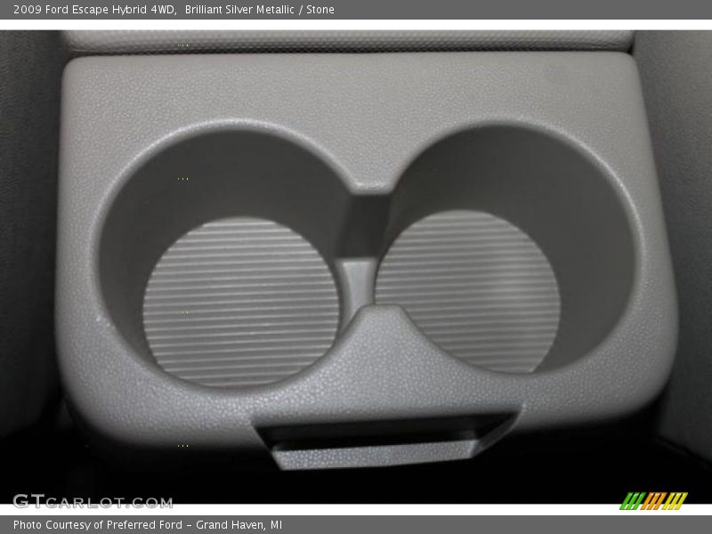 Brilliant Silver Metallic / Stone 2009 Ford Escape Hybrid 4WD