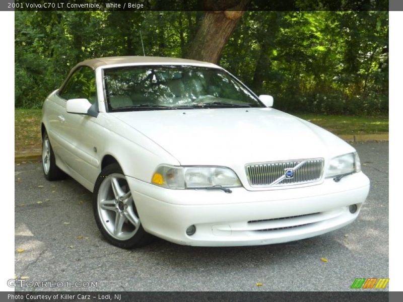 White / Beige 2001 Volvo C70 LT Convertible