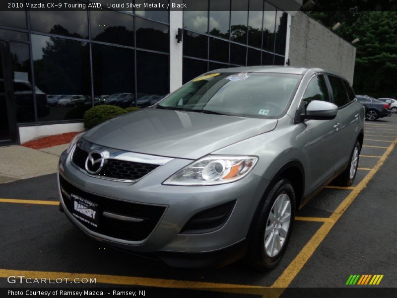 Liquid Silver Metallic / Black 2010 Mazda CX-9 Touring AWD