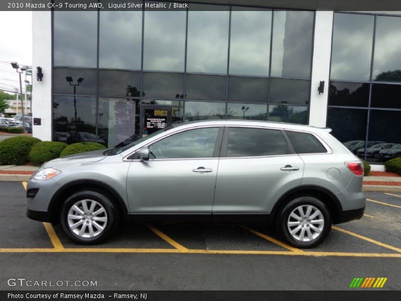 Liquid Silver Metallic / Black 2010 Mazda CX-9 Touring AWD