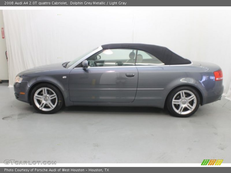Dolphin Grey Metallic / Light Gray 2008 Audi A4 2.0T quattro Cabriolet