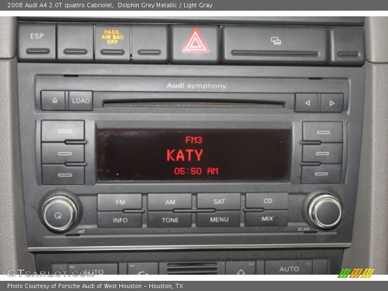 Dolphin Grey Metallic / Light Gray 2008 Audi A4 2.0T quattro Cabriolet