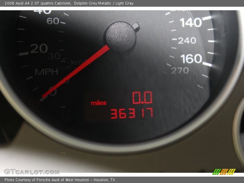 Dolphin Grey Metallic / Light Gray 2008 Audi A4 2.0T quattro Cabriolet