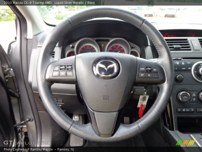 Liquid Silver Metallic / Black 2010 Mazda CX-9 Touring AWD