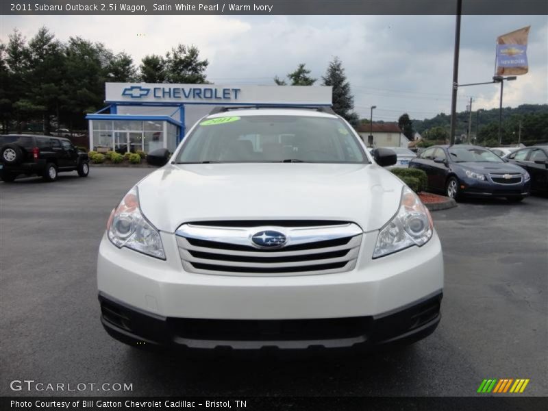 Satin White Pearl / Warm Ivory 2011 Subaru Outback 2.5i Wagon