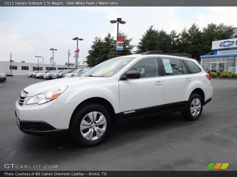 Satin White Pearl / Warm Ivory 2011 Subaru Outback 2.5i Wagon