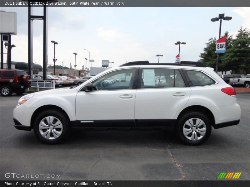 Satin White Pearl / Warm Ivory 2011 Subaru Outback 2.5i Wagon