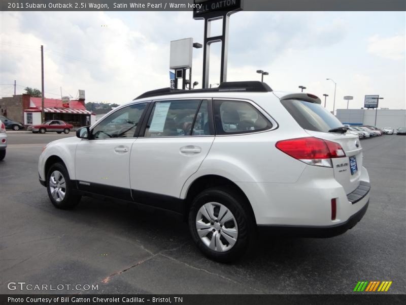Satin White Pearl / Warm Ivory 2011 Subaru Outback 2.5i Wagon
