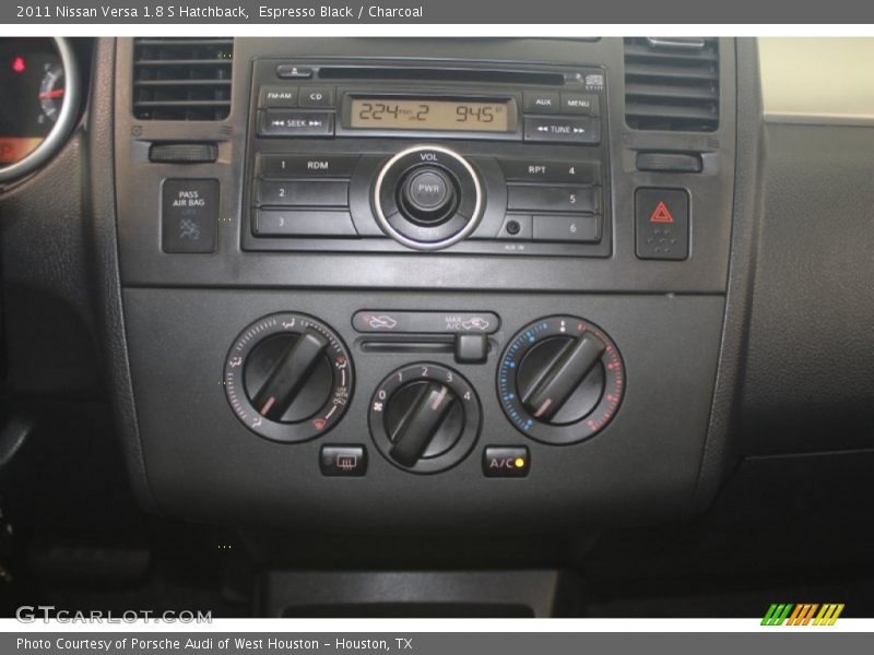 Espresso Black / Charcoal 2011 Nissan Versa 1.8 S Hatchback