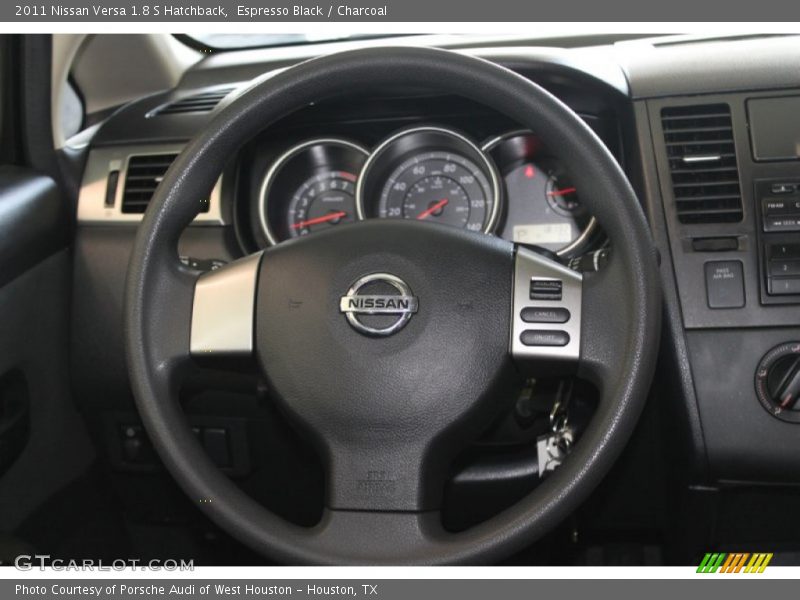 Espresso Black / Charcoal 2011 Nissan Versa 1.8 S Hatchback